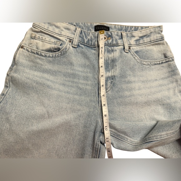 Talbots Wide Leg Crop Jeans Raw Hem Maui Wash, size 4 - Picture 15 of 16
